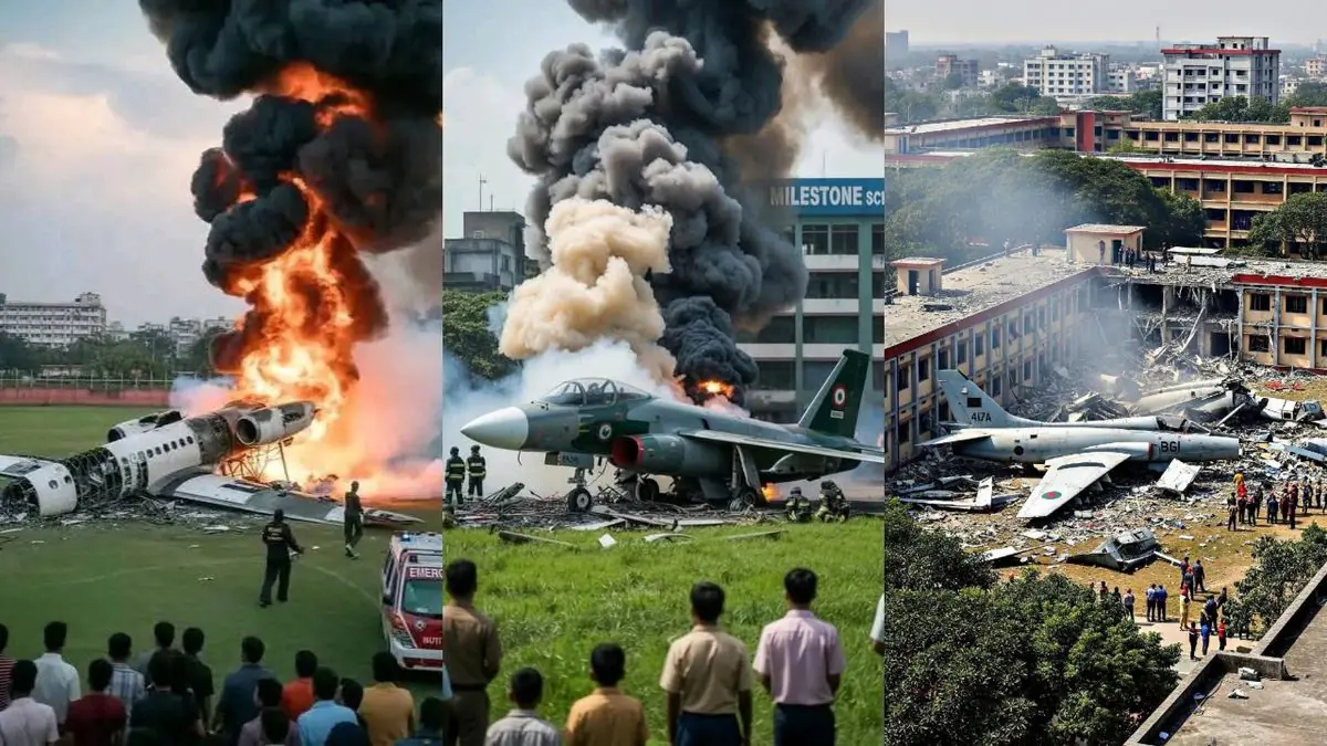 Bangladesh fighter jet crash 2025